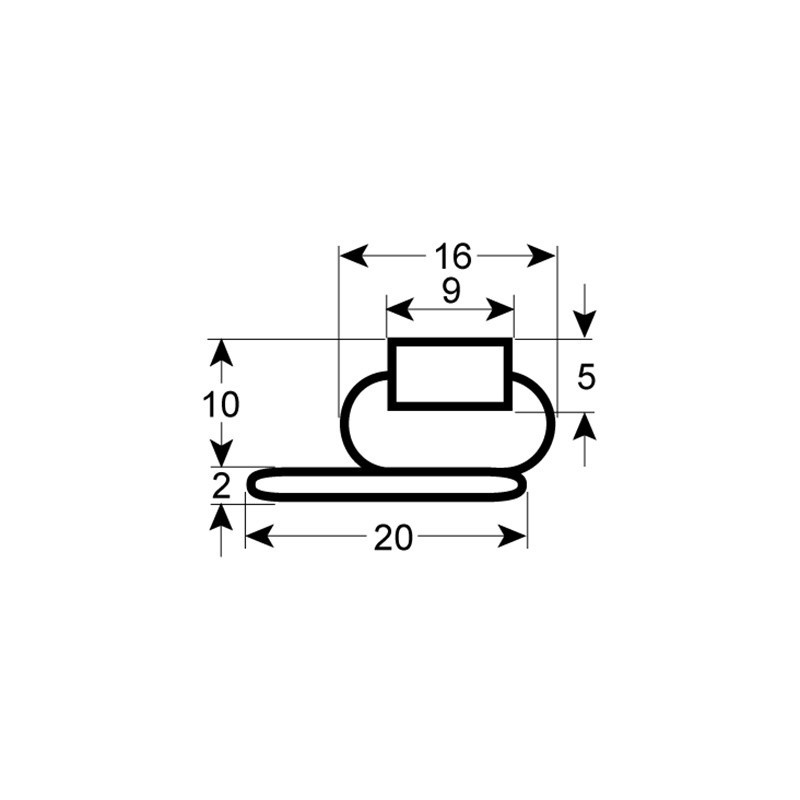 Burlete para frigorífico horeca an 418mm l 658mm medidas exteriores Burlete para frigorífico horeca an 418mm l 658mm medidas exteriores