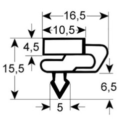 Junta para frigorífico perfil 9161 an 590mm l 1540mm horeca