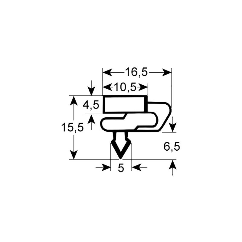 Junta para frigorífico perfil 9161 an 590mm l 1540mm horeca Junta para frigorífico perfil 9161 an 590mm l 1540mm horeca