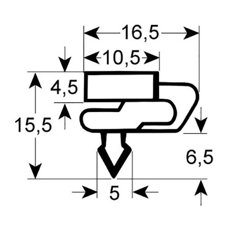 Junta para frigorífico perfil 9161 an 590mm l 1540mm horeca