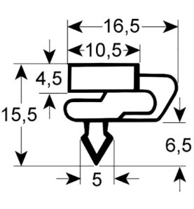 Junta para frigorífico perfil 9161 an 590mm l 1540mm horeca