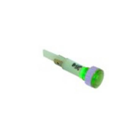 Lámpara de señalización 10mm 230v verde