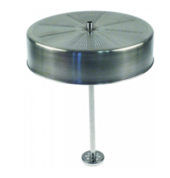 Recipiente de filtro aluminio con tubo percolator ø 205mm h 50mm horeca