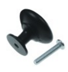 Pomo seta con tornillo rosca m4 asidero ø 28mm l 24mm