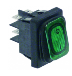 Interruptor basculante medida de montaje 30x22mm verde