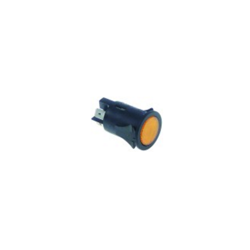 Interruptor pulsante montaje ø 25mm naranja 250v 16a