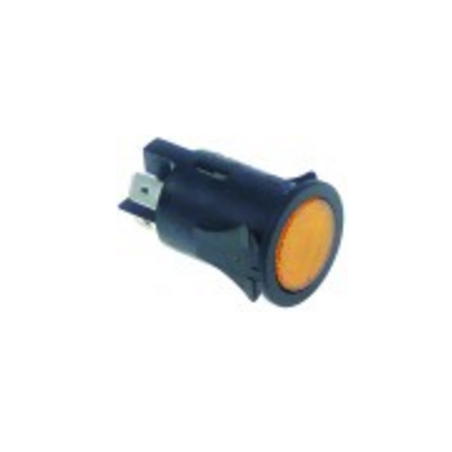 Interruptor pulsante montaje ø 25mm naranja 250v 16a