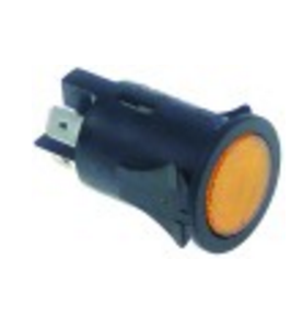 Interruptor pulsante montaje ø 25mm naranja 250v 16a