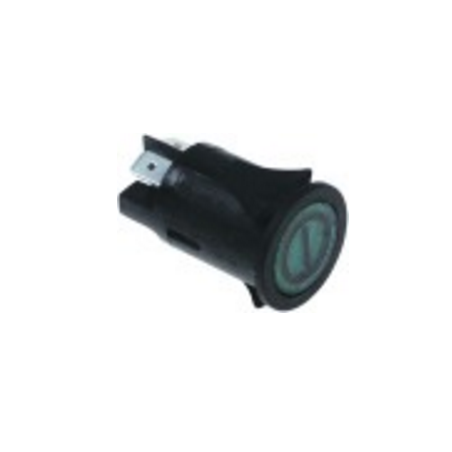 Interruptor pulsante montaje ø 25mm verde 250v 16a