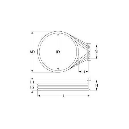 Resistencia 4900W 230V Ø235mm | Unox