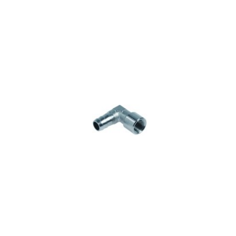 Empalme de tubo latón niquelado rosca 1/4" tubo ø 11mm Empalme de tubo latón niquelado rosca 1/4" tubo ø 11mm