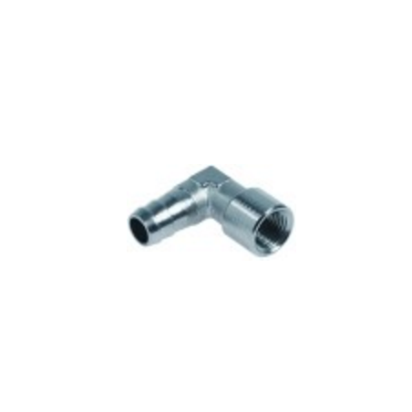 Empalme de tubo latón niquelado rosca 1/4" tubo ø 11mm