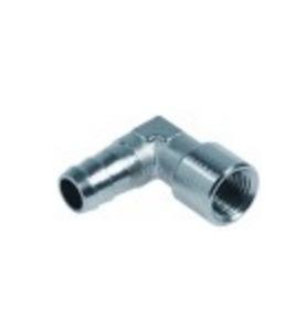 Empalme de tubo latón niquelado rosca 1/4" tubo ø 11mm
