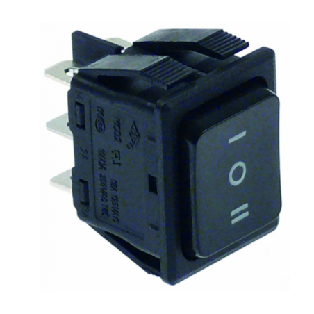 Interruptor basculante medida de montaje 30x22mm negro horeca-select