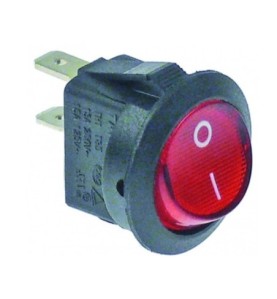 Interruptor basculante medida de montaje 20mm rojo 1no 250v horeca