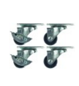 Rueda pivotante ø 30mm placa de sujeción