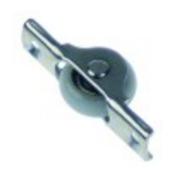 Rueda de rodadura rodilloø 21mm a1 7mm con soporte inox/plástico