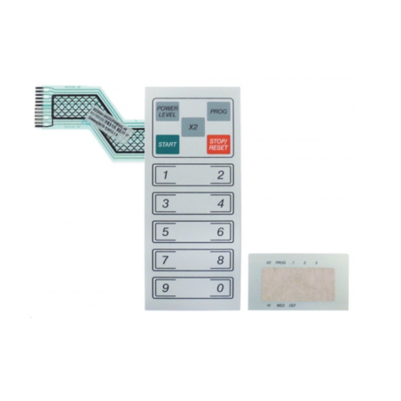 Teclado de membrana microondas gmw1025 Horeca