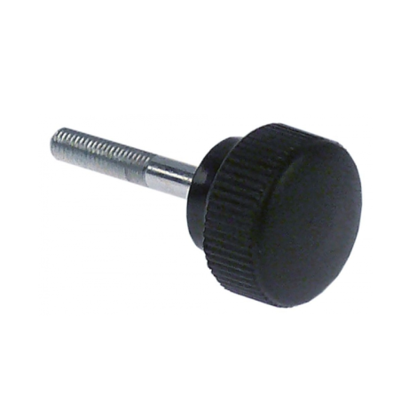 Tornillo de retención rosca m5 asidero ø 25mm negro l 30mm