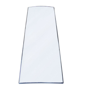 Vidrio an 460mm h 1360mm espesor 17mm curvado para frigorífico horeca