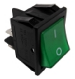 Interruptor verde 30x22mm 230v bipolar