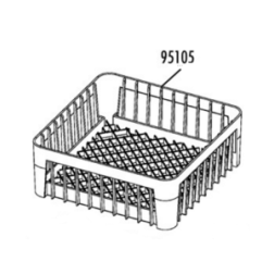 Cesto vasos 350x350x150mm plastico v-35