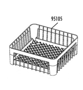 Cesto vasos 350x350x150mm plastico v-35