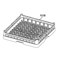 Cesto platos 500x500 modelo cp-64b v-50/v-70