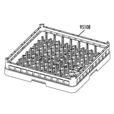 Cesto platos 500x500 modelo cp-64b v-50/v-70