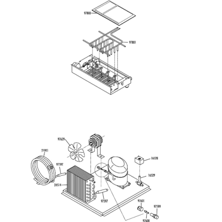 Tapa evaporador imf28 fabricador hielo