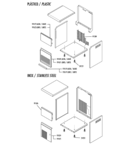 Panel inferior frontal rejilla cb184