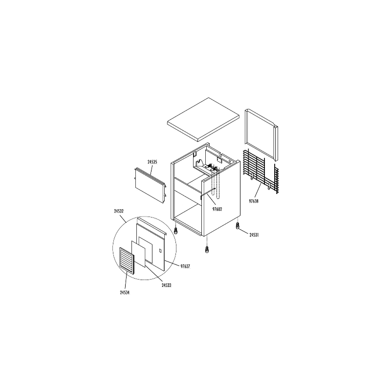 Panel inferior frontal fabricador hielo cb24