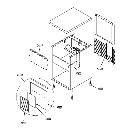 Panel inferior frontal fabricador hielo cb24