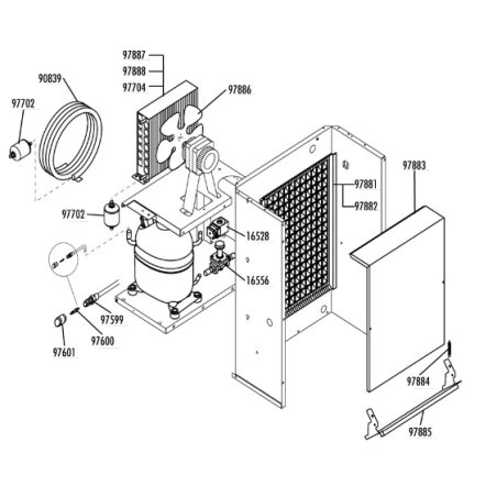 Tapa evaporador vm350 fabricador hielo