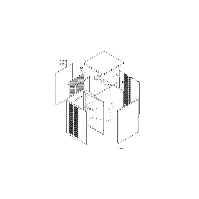 Panel trasero vm350 fabricador hielo