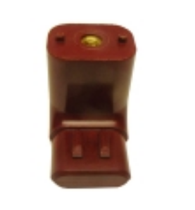 Soporte tirador baquelita en l rojo