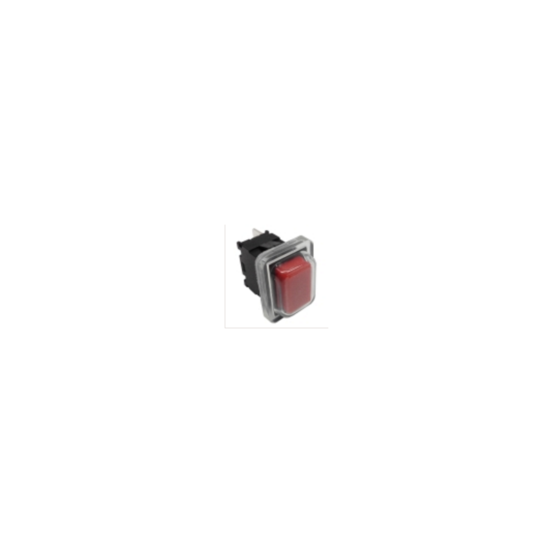 Pulsador rojo unipolar 20x13mm 230v 16a