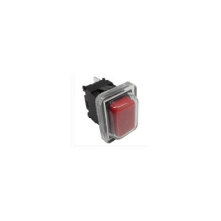 Pulsador rojo unipolar 20x13mm 230v 16a