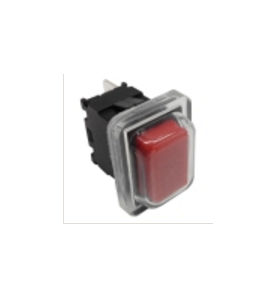 Pulsador rojo unipolar 20x13mm 230v 16a
