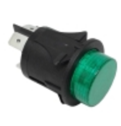 Pulsador verde Ø25mm 230v bipolar