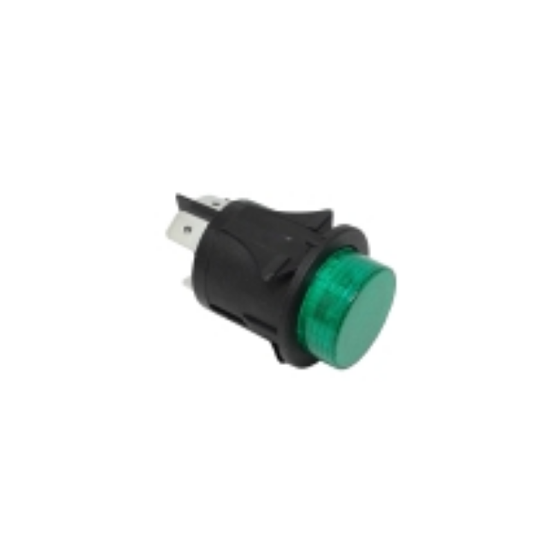 Pulsador verde Ø25mm 230v bipolar