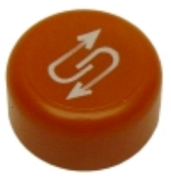 Botón pulsador regeneracion naranja Ø23mm omniwash