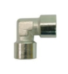 Racor codo 1/4x1/4 hembra-hembra silanos
