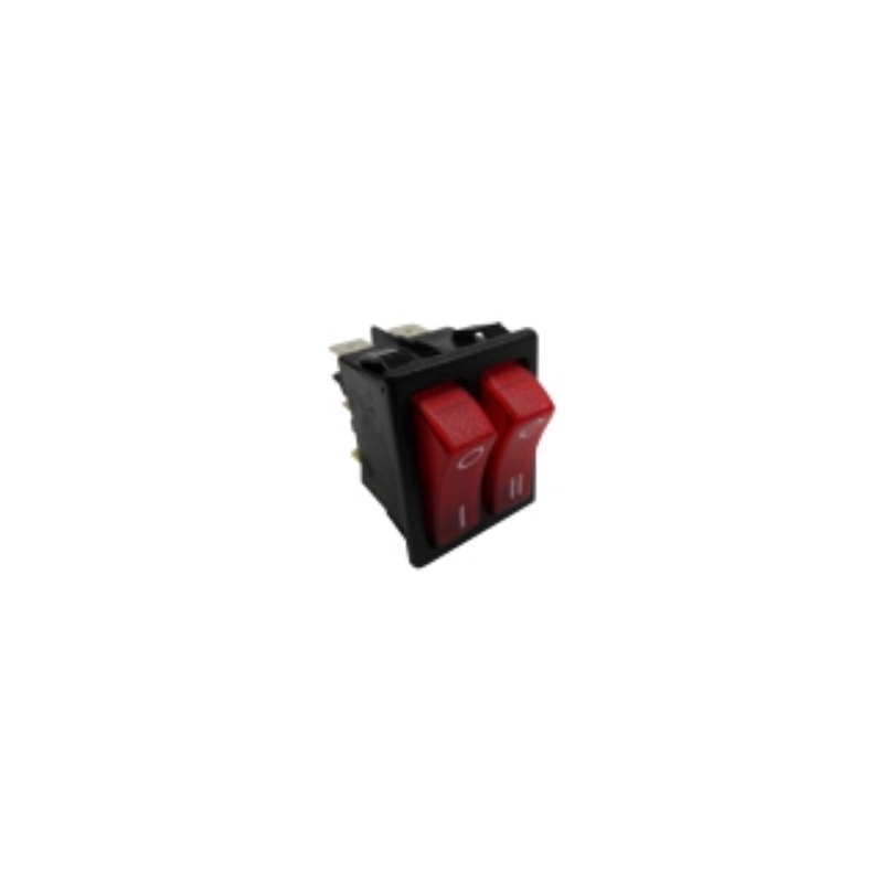 Interruptor rojo 30x22mm 230v 2 teclas