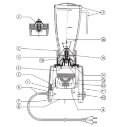 Soporte acoplamiento motor batidor tb-1000 sammic