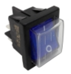 Interruptor azul 30x22 230v con funda itv