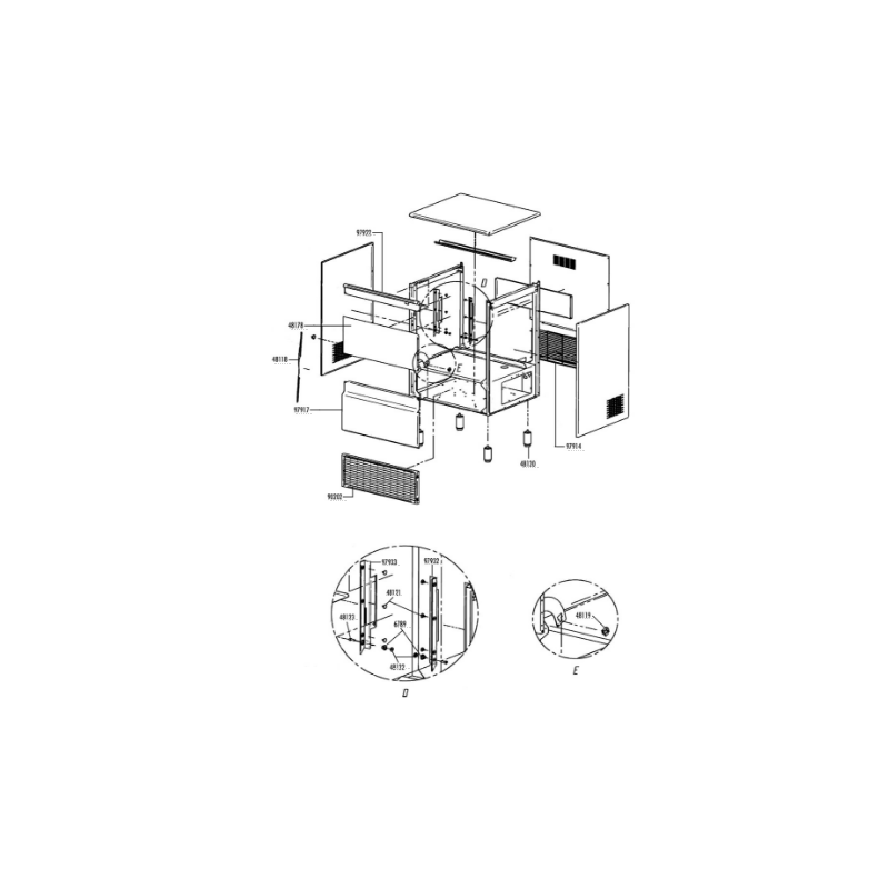 Tapa evaporador ng35/ng45 fabricador itv