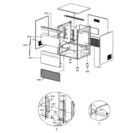 Tapa evaporador ng35/ng45 fabricador itv
