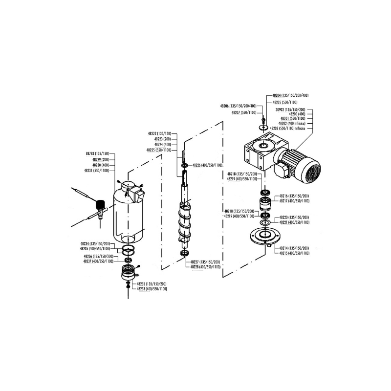 Arandela inox motor reductor ice queen itv