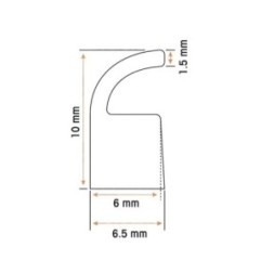 Burlete tapa envasadora  evt-350 (1 metro) Irimar  masammar